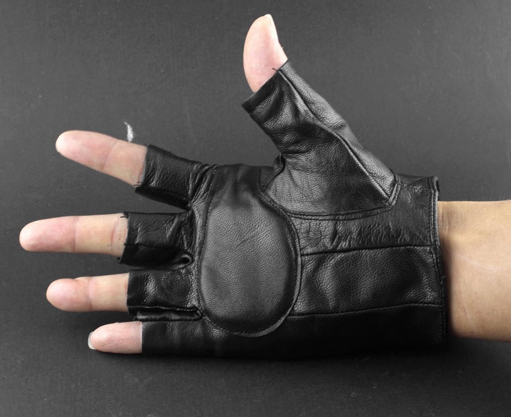 دستکش پانک چرمی فینگرلِس 2 دستکش پانک چرمی فینگرلِس - Image 2