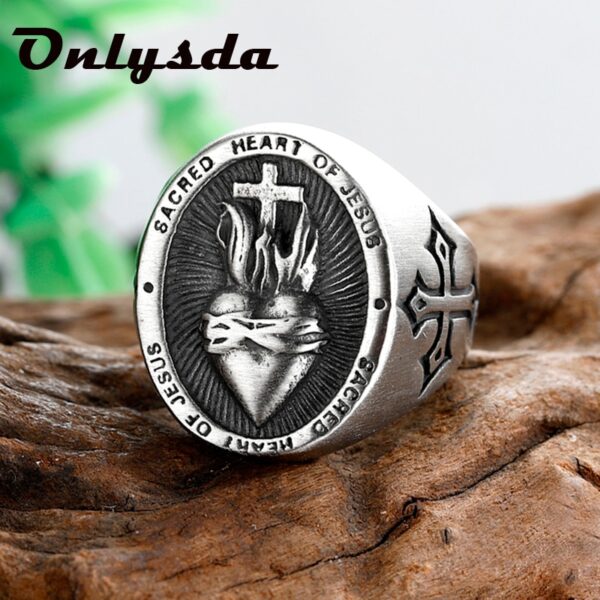 انگشتر قلب مقدس  Sacred Heart Of Jesus God Ring