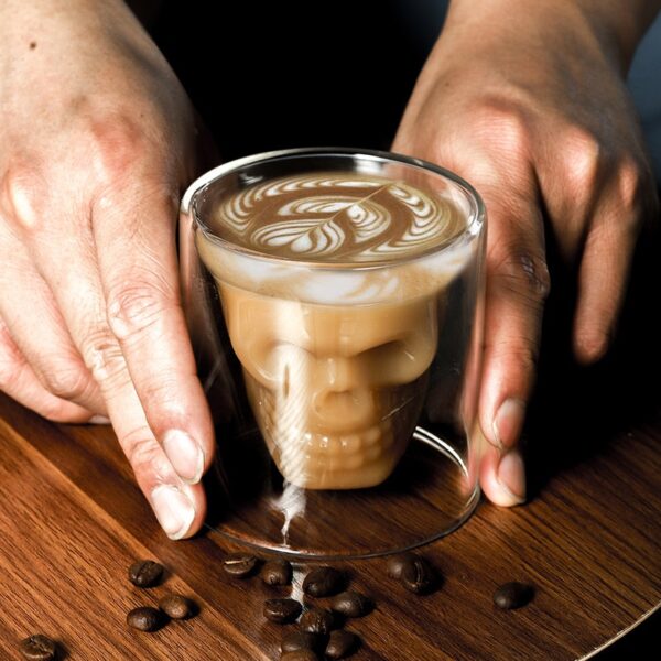 لیوان اسکلتی دو لایه Skull Coffee Mug