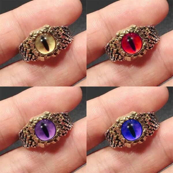 انگشتر چشم مار رنگی Evil Eye Snake Rings