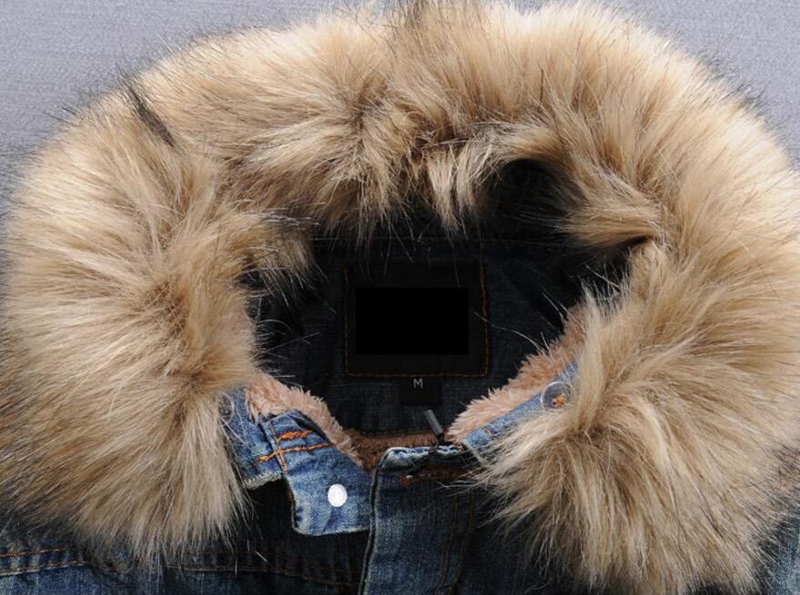 Jean jacket for on sale men with fur