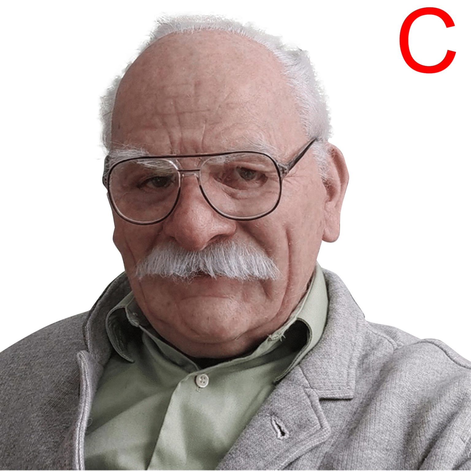 Old Man Mask Latex with Hair 2 Old Man Mask Latex with Hair - Image 2