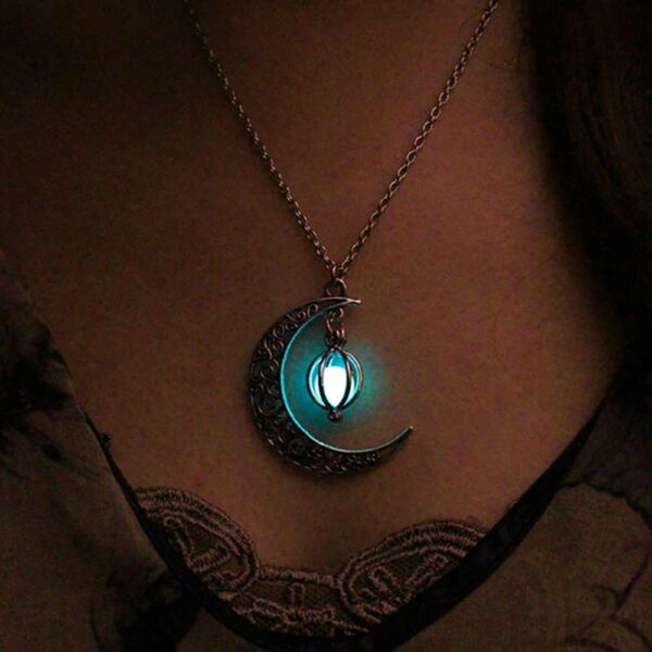 گردنبند شبنمای ماه و ستاره Moon Glowing Stone Necklace
