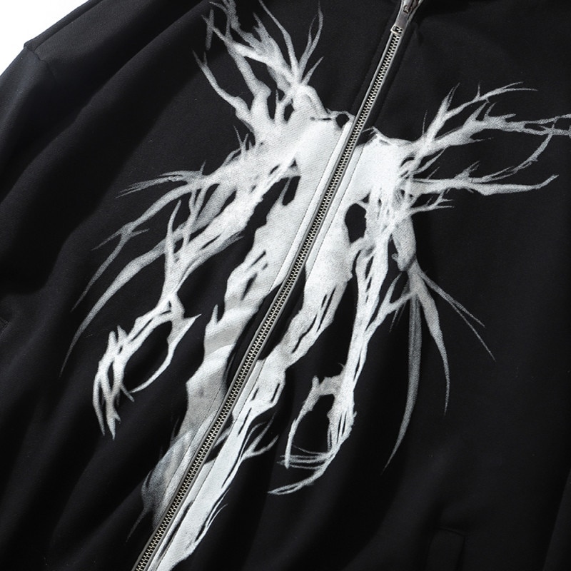 هودی دارک انجل پانک اورسایز Oversize Sweatshirt Punk 5 هودی دارک انجل پانک اورسایز Oversize Sweatshirt Punk - Image 5