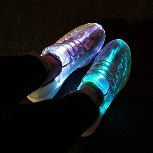 کتانی لدار فیبر اپتیک شارژی USB Recharge Sneakers