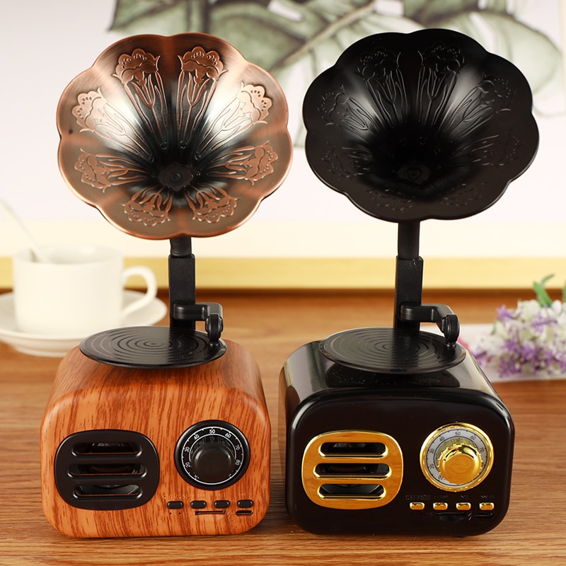 گرامافون اسپیکر چوبی بلوتوثی 4 گرامافون اسپیکر چوبی بلوتوثی - Image 4