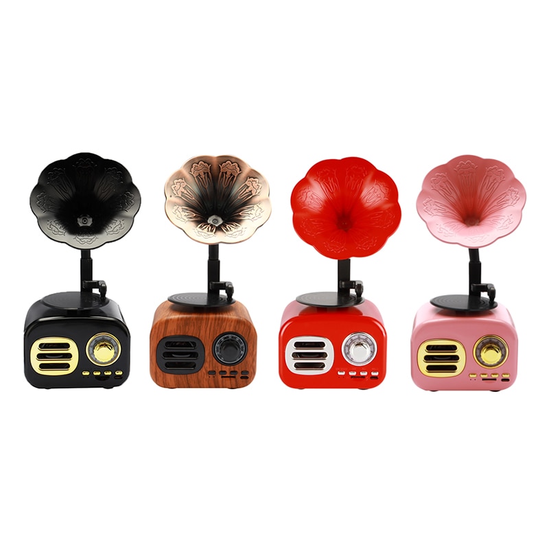 گرامافون اسپیکر چوبی بلوتوثی 6 گرامافون اسپیکر چوبی بلوتوثی - Image 6