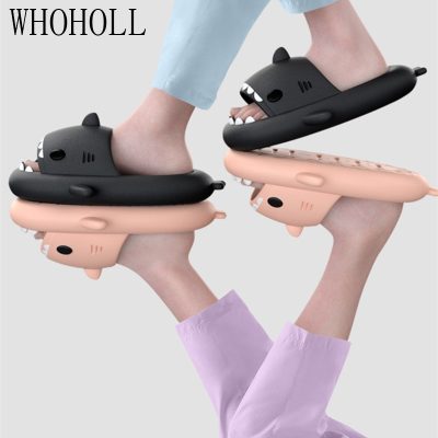 2022 Summer Man Women Shark Slippers Couple s Thick Bottomed Bathing Home Slipper Indoor Household Family 2