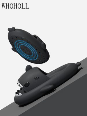 2022 Summer Man Women Shark Slippers Couple s Thick Bottomed Bathing Home Slipper Indoor Household Family 3