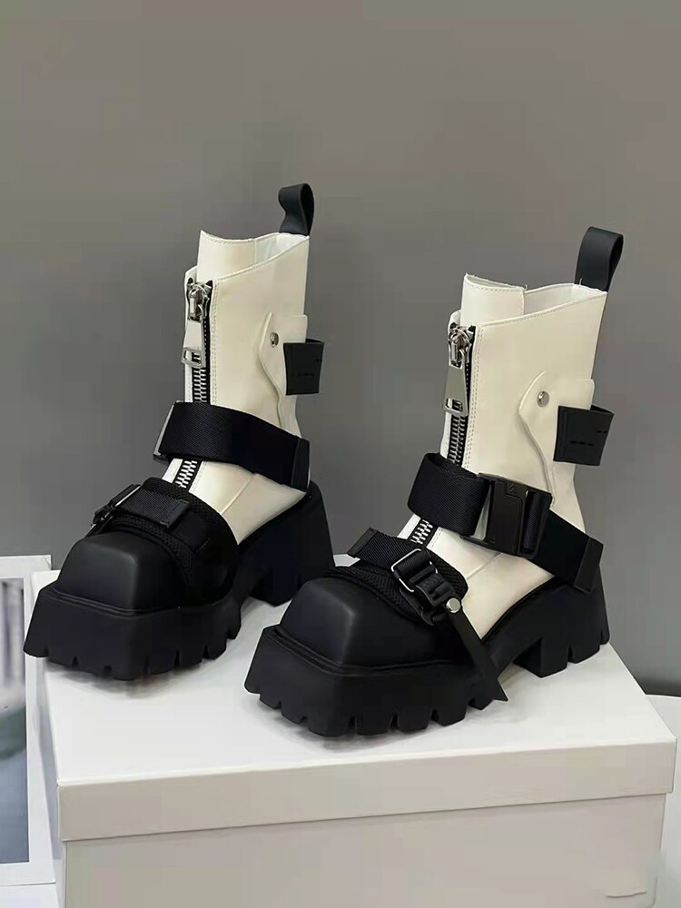 بوت چانکی هل Chunky Heel Station 2 بوت چانکی هل Chunky Heel Station - Image 2