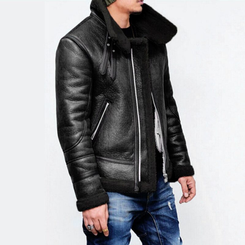 saferido American Vintage Up Leather Jacket  Autumn New Street Trend Lapel Coat Men Hip Hop Harajuku Punk Casual Loose Motorcycle Jacket