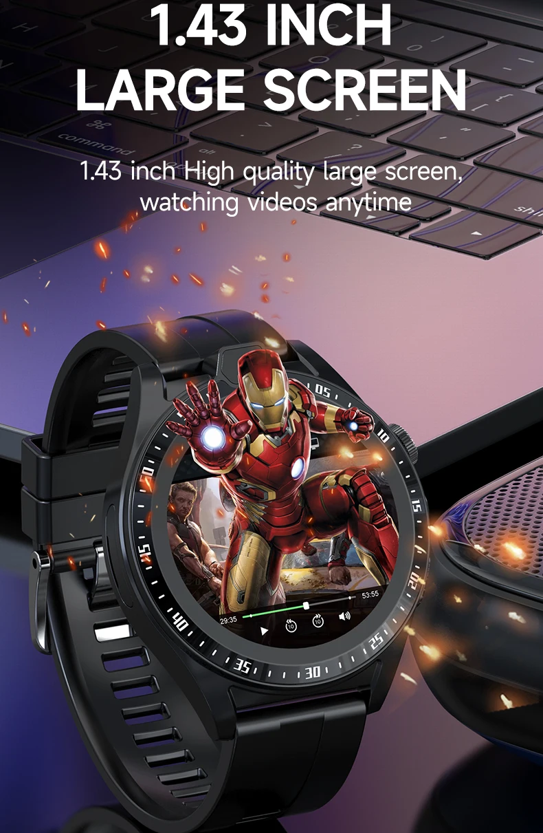 ساعت هوشمند سیم کارت دوربین دوبل 4G 16 S68081f7b00f449e0a340fed377447125H