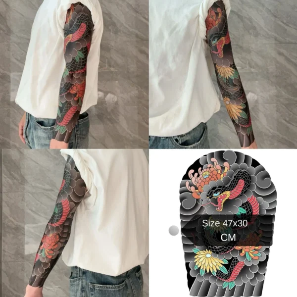 تتو موقت سایز بزرگ دست رنگ نئون ضد آب و مواد شوینده