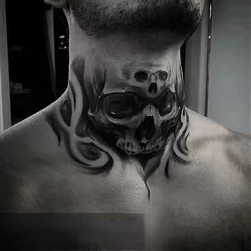 تتو موقت گردن ضد آب طرح گاتیک 2 تتو موقت گردن ضد آب طرح گاتیک - Image 2