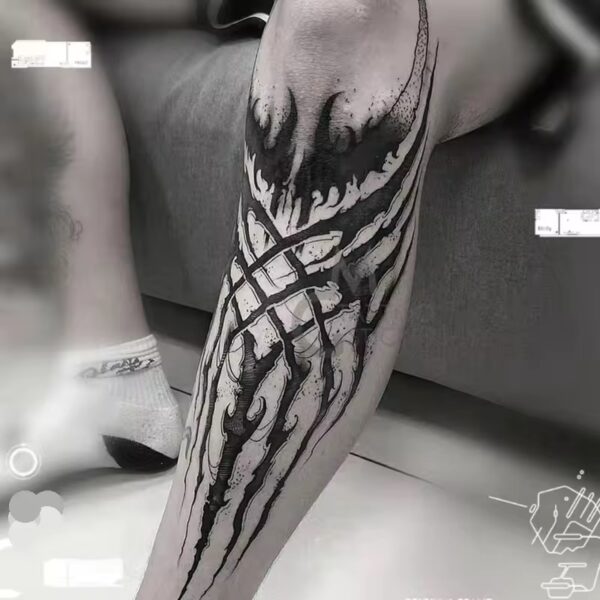 تتو موقت ضد آب ساق پا گاتیک