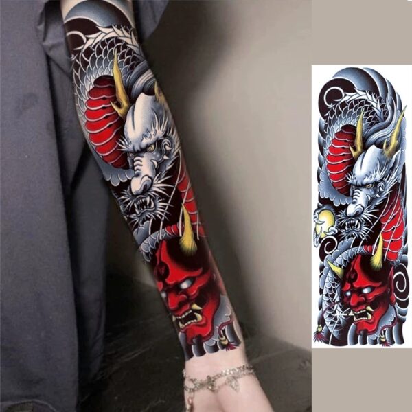 تتو موقت سایز بزرگ دست نئون ضد آب و مواد شوینده