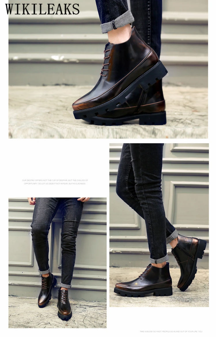 نیم بوت چرم طبیعی nvierno Bottes 8 25