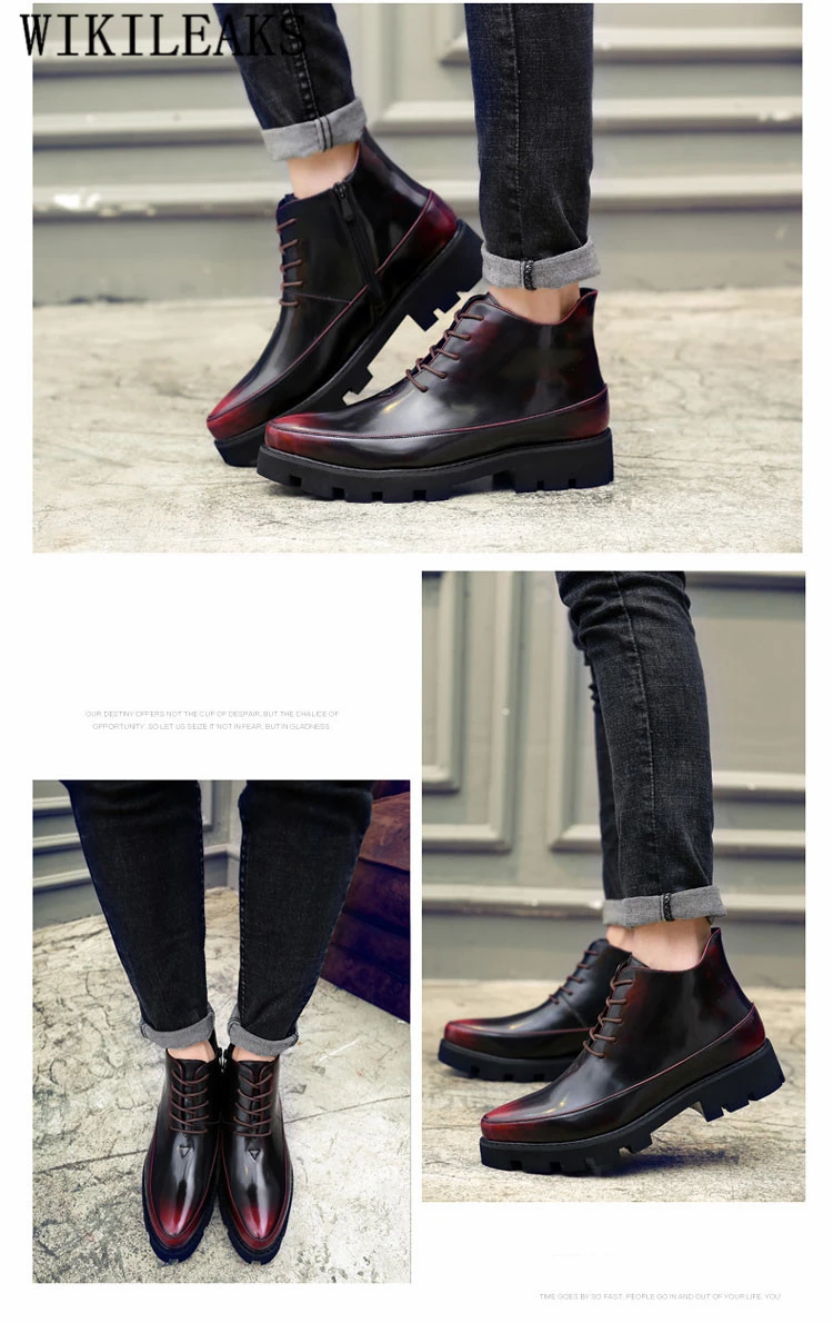 نیم بوت چرم طبیعی nvierno Bottes 7 24