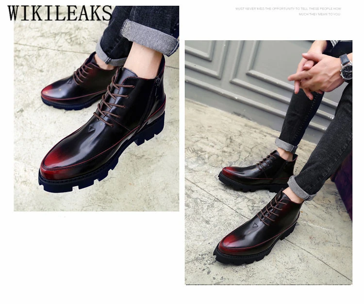 نیم بوت چرم طبیعی nvierno Bottes 6 23