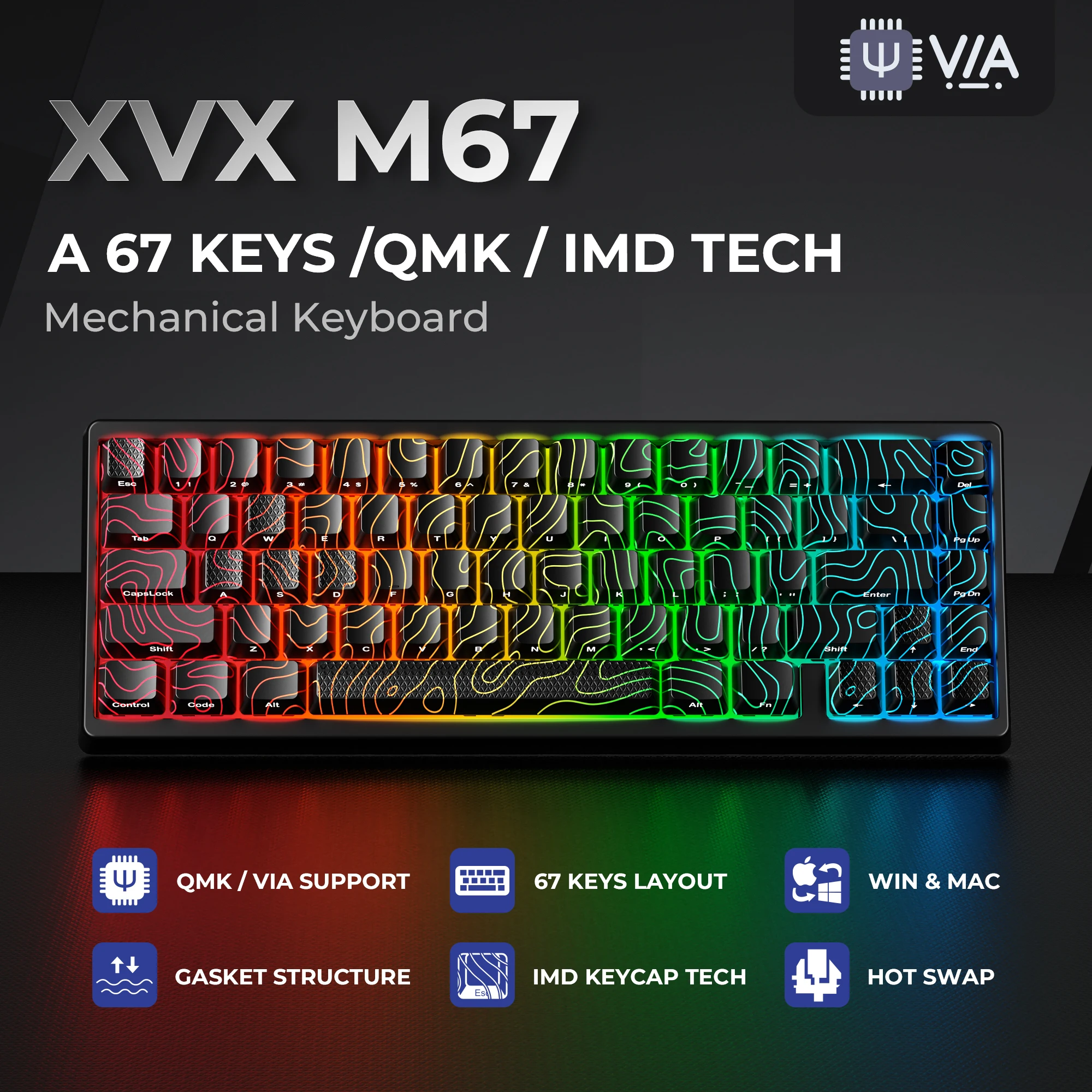 کیبورد توپوگرافی XVX M67 JadeStone Mechanical 10 kf S49fb7dc7e36841c5a973291f22031b7eP