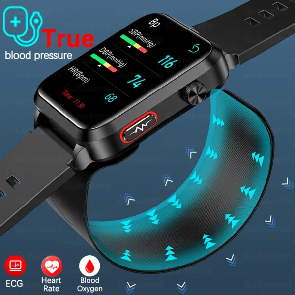 ساعت سلامت فشارسنج پمپی سنسور قند خون و چربی