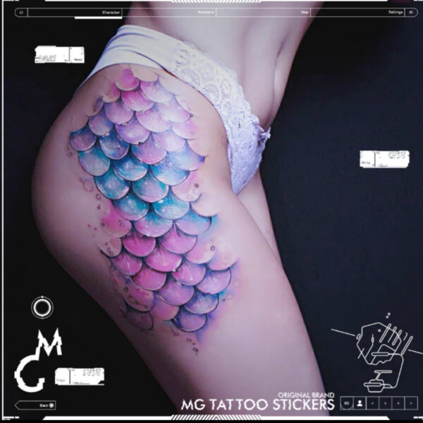 تتو موقت سه بعدی ماهی