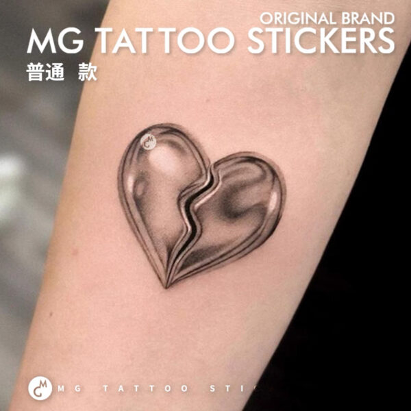 تتو موقت سه بعدی قلب