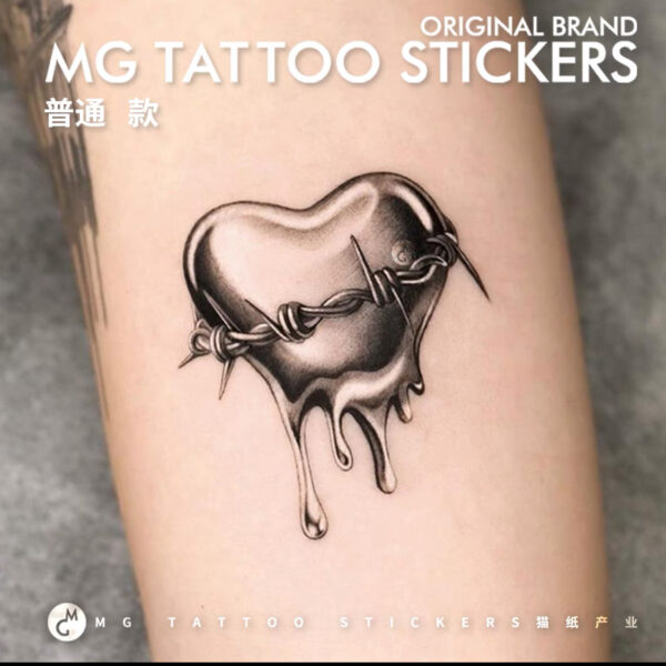 تتو موقت سه بعدی heart