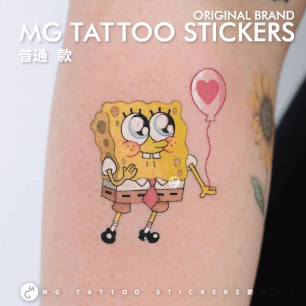 تتو موقت سه بعدی باب اسفنجی