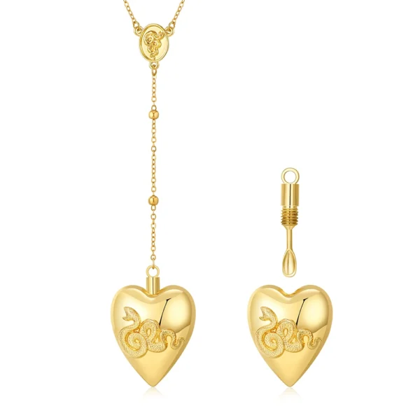 گردنبند قلب استیل Snake