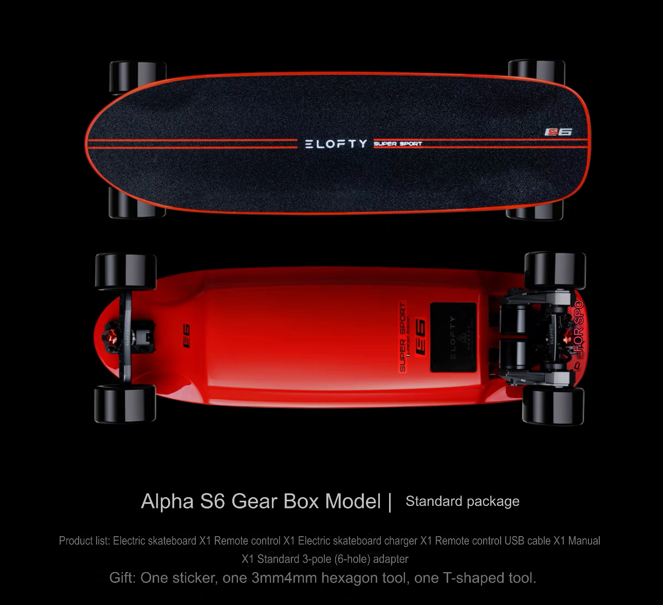 سوپر اسکیت برد کنترلی Elofty alpha s6 2 سوپر اسکیت برد کنترلی Elofty alpha s6 - Image 2