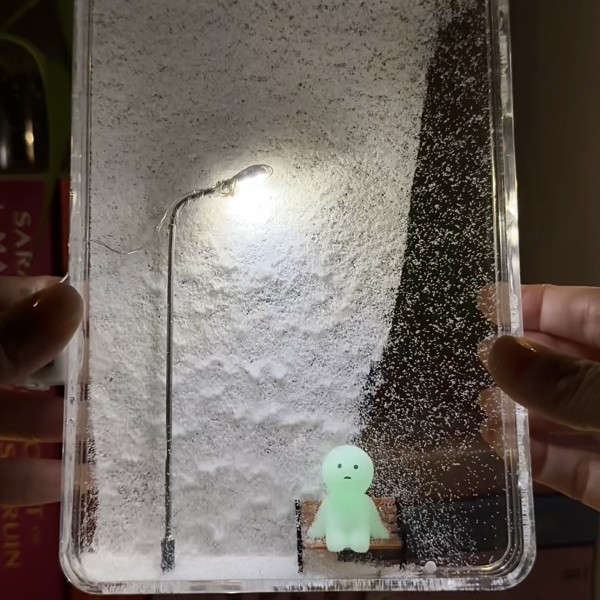 چراغ خواب دکوری شب برفی سایز بزرگ شبنما