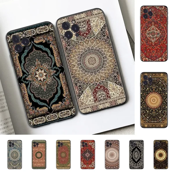 قاب لاکچری طرح فرش ایرانی آیفون