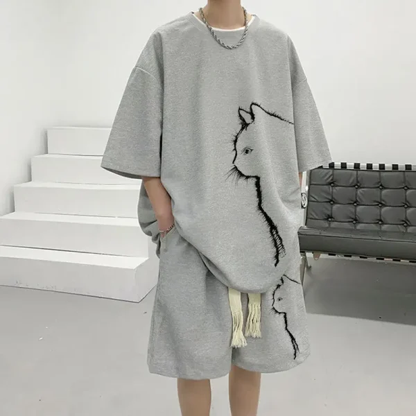 تیشرت اورسایز طرح گربه