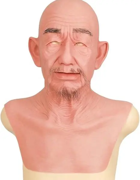 ماسک کاستوم طبیعی سیلیکونی پیرمرد دستساز