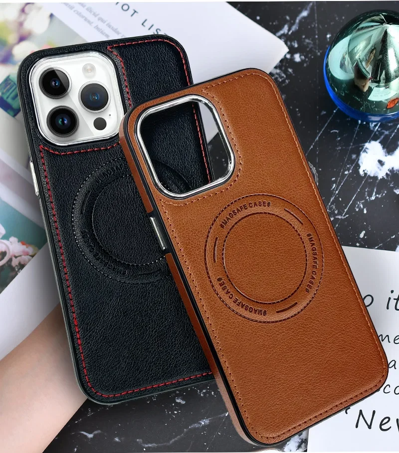 قاب آیفون چرمی مگ سیف هولدر سیمکارت 17 kf S0cf8ab80260a4d9f80dacbf15d469445D