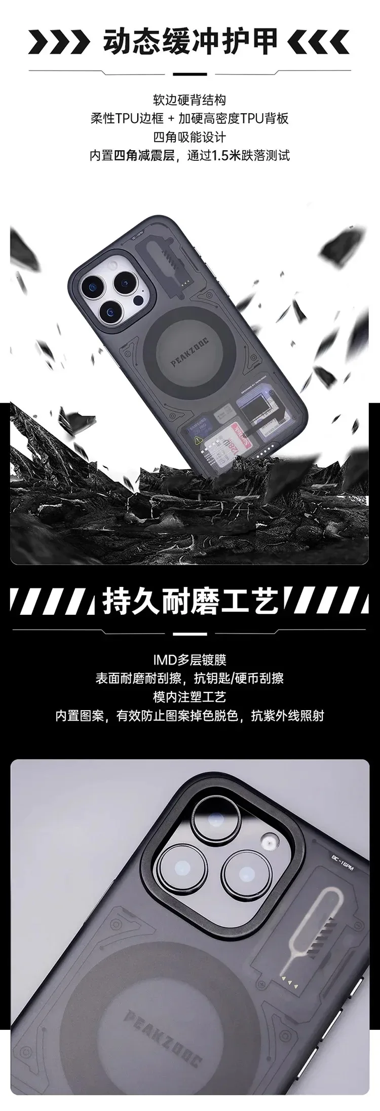 قاب آیفون مگنت استند استورج مموری و سیمکارت Peakzooc 10 kf S19feaf7243674d5d978cc4389f21c1a0N