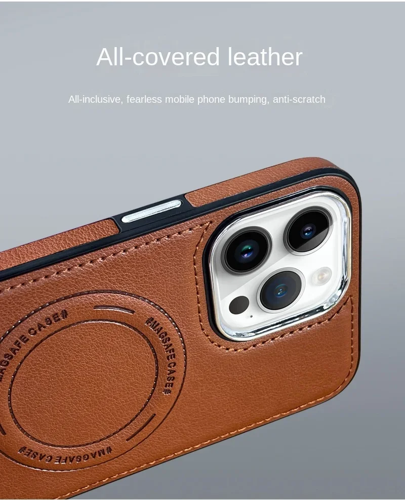 قاب آیفون چرمی مگ سیف هولدر سیمکارت 12 kf S26fef356528c46ffa0a2ed71ef92686al