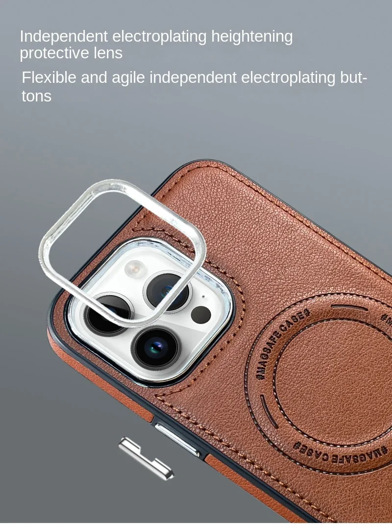 قاب آیفون چرمی مگ سیف هولدر سیمکارت 10 kf S48296197959d468e9e7aec2c0d0e09108