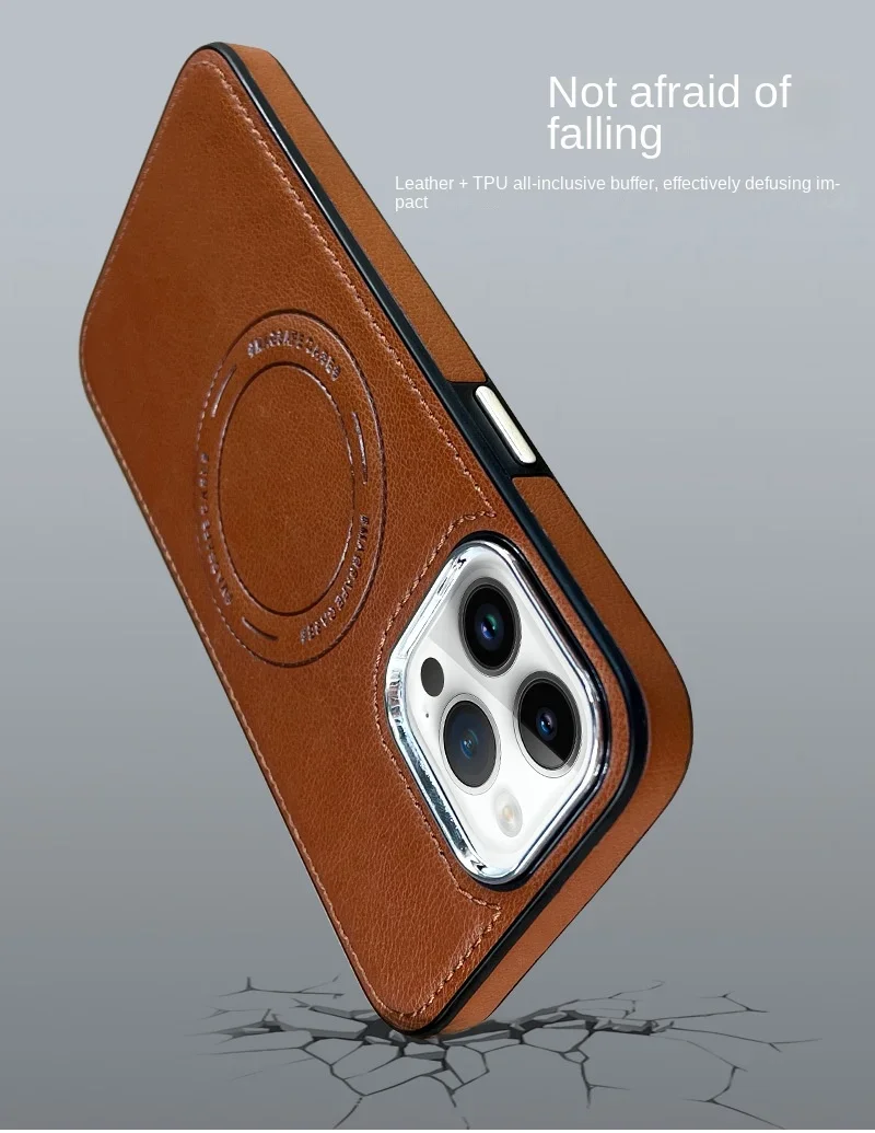 قاب آیفون چرمی مگ سیف هولدر سیمکارت 14 kf S56c7563936a1437dbd19a661616823ael