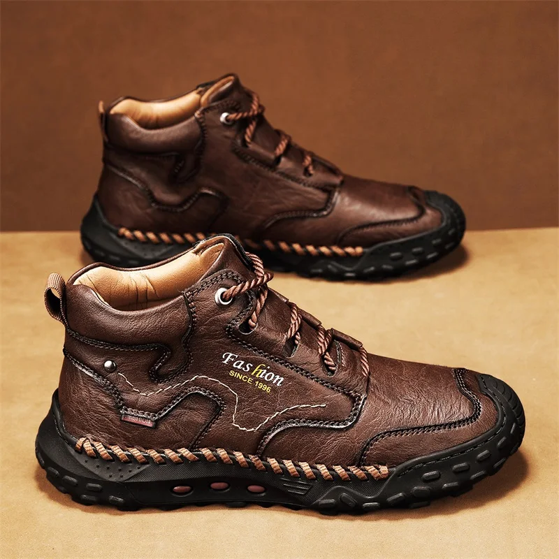 کفش چرم طبیعی دستساز stitching 2 کفش چرم طبیعی دستساز stitching - Image 2