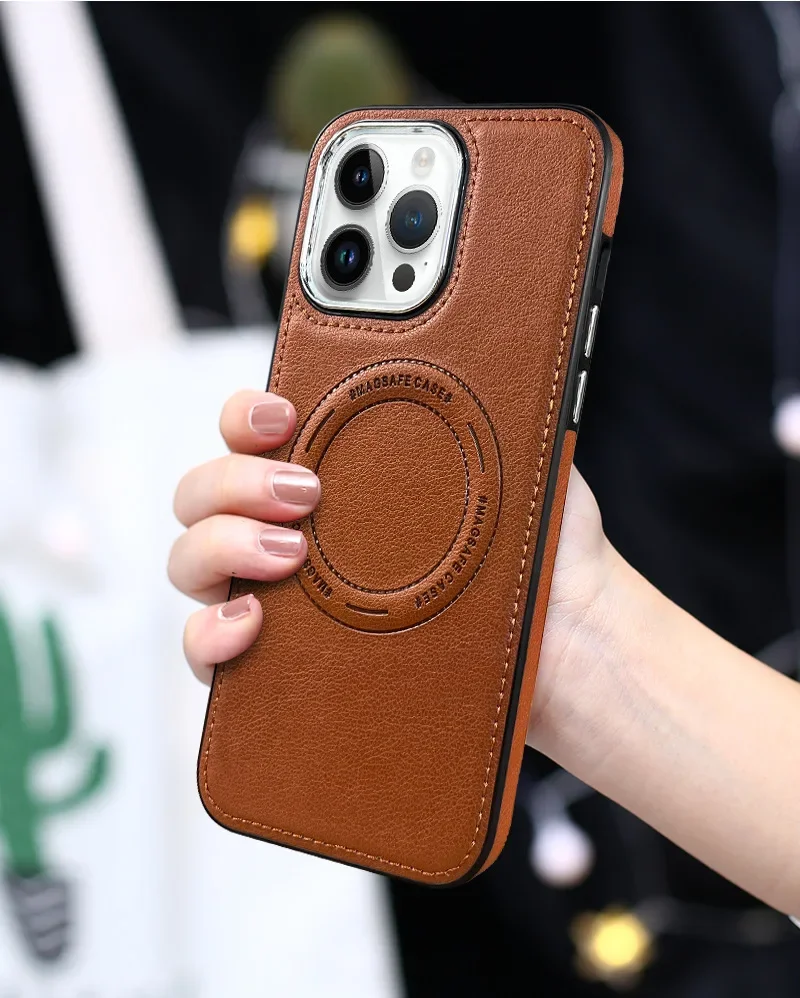 قاب آیفون چرمی مگ سیف هولدر سیمکارت 18 kf Sf282d0220d6841a08ad842dab3fc9ea6P