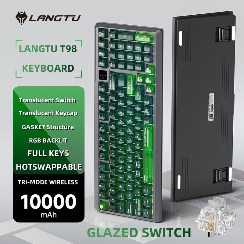 کیبورد گیمینگ وایرلس مکانیکال LANGTU 98 1 کیبورد گیمینگ وایرلس مکانیکال LANGTU 98