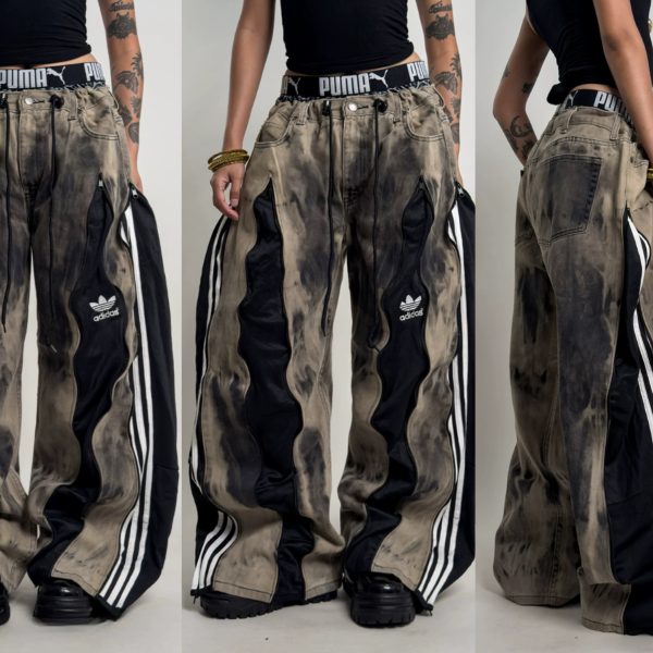 شلوار جین دخترانه زیپر بگی اورجینال Addidas