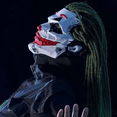 ماسک سه بعدی کلاه کاسک طرح جوکر بافت 5 IMG 9706