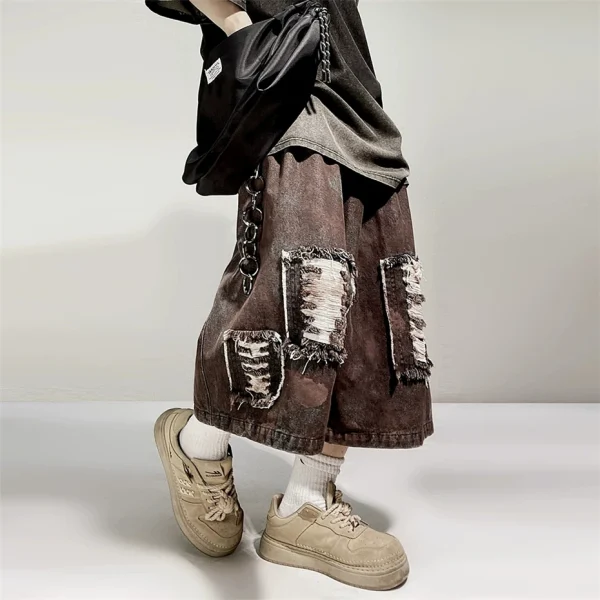 شلوار فشن بگی Ripped Hole