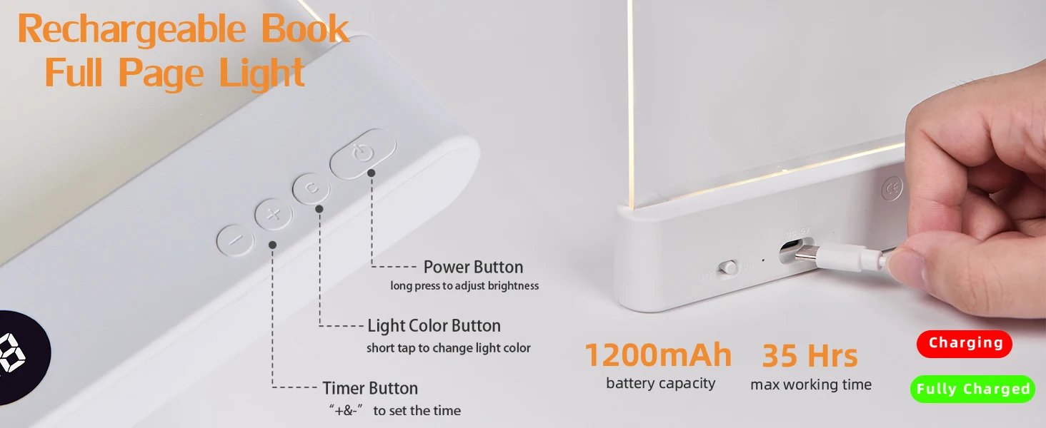 چراغ مطالعه شارژی فلت ال ای دی دیمر دار 11 kf S0545144c2403491f95d6abbaadc046d1k