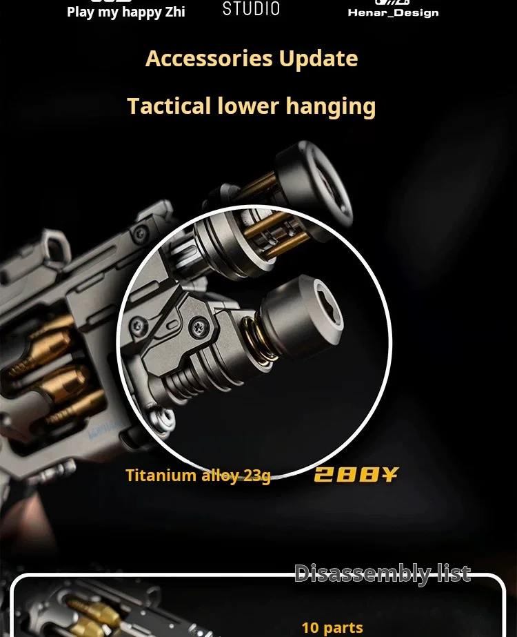 فیجت ضد استرس گان فلزی EDC Sliders Armor Spinning 8 kf S665b9194d6a34e36a7a77395fb840668B