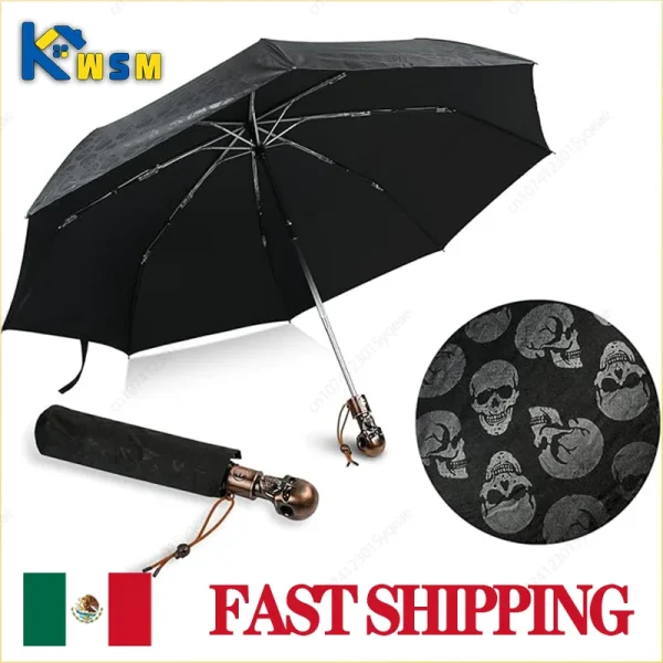 چتر اتوماتیک طرح جمجمه گاتیک