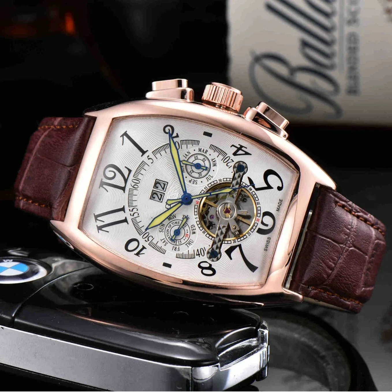 ساعت میلیونر مکانیکال Flying Tourbillon 7 kf S4c9438e0d20244c39f49daf18d58b25bB